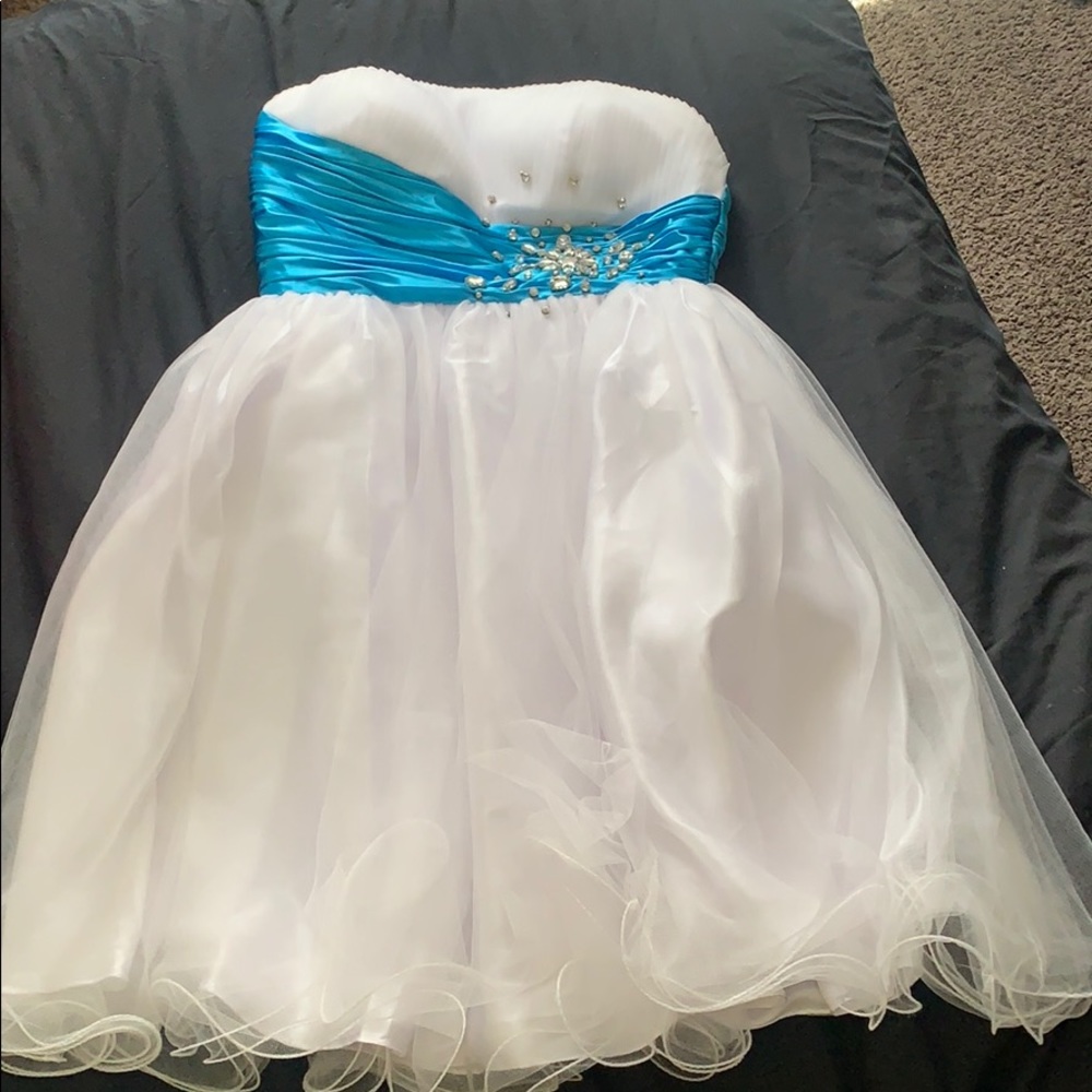 “Cinderella” tulle short formal strapless dress